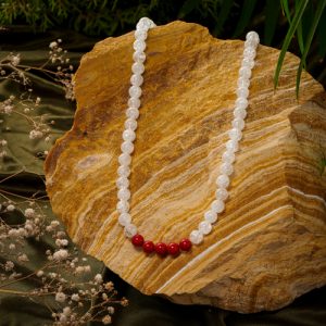 Crack quartz & Coral short chain