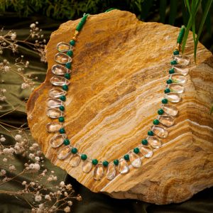 Clearquartz & Malachite short chain